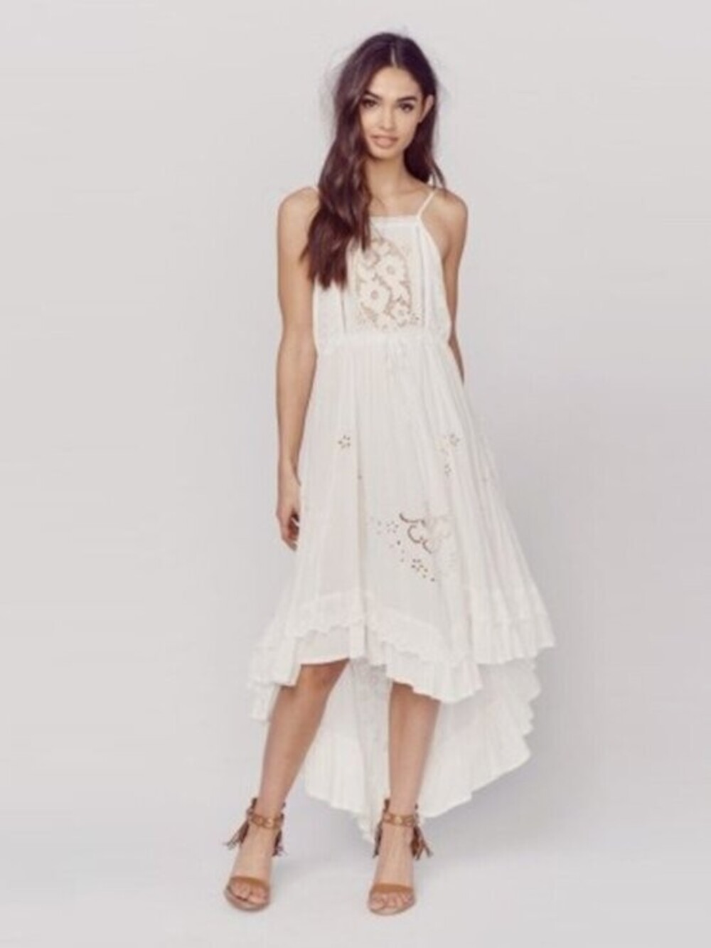 Spell & the Gypsy Collective Isla Bonita White Embroidered Dress Size Small